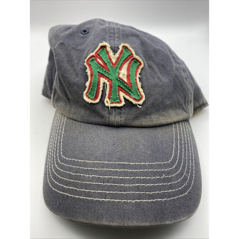 Large Rare 47  The Franchise Fade Green And Red Patch Hat Yankees New York